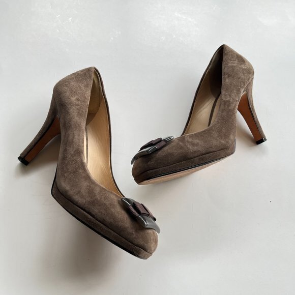 Joan & David Brown Suede Leather‎ Womens Size 5.5M - Picture 2 of 7